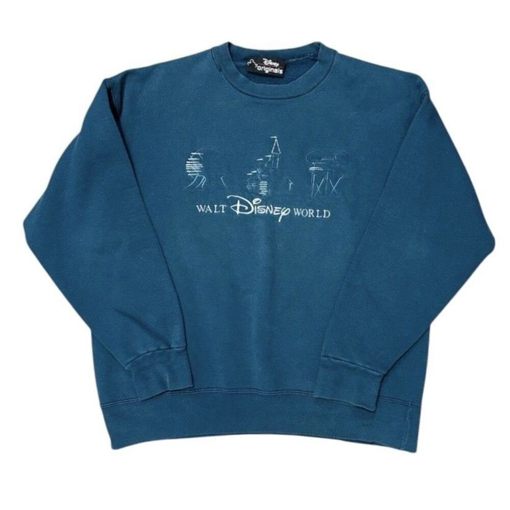 Vintage 90s Disney Originals Walt Disney World Embroidered Sweatshirt USA Sz XL
